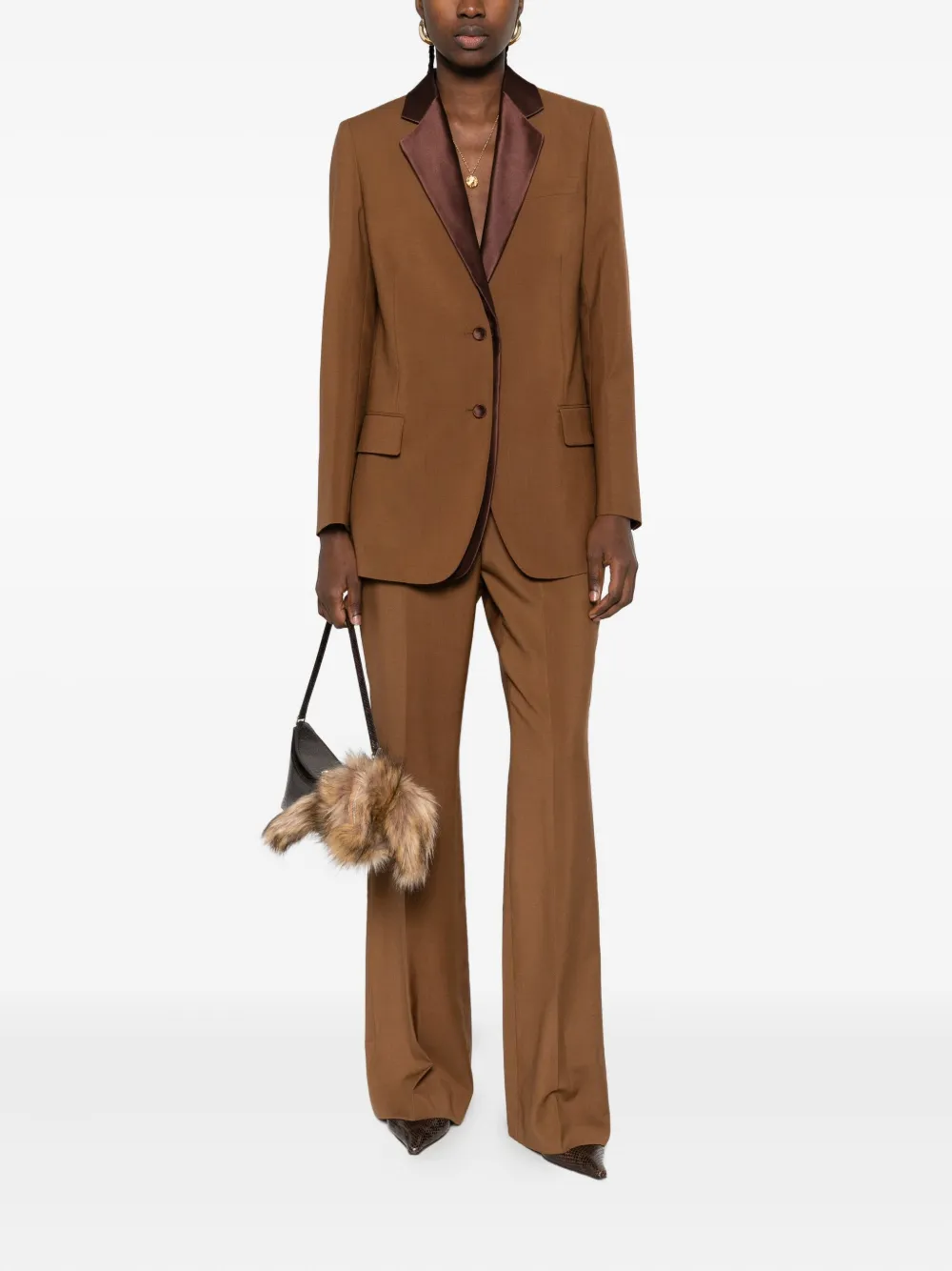FENDI satin-lapel jacket Bruin