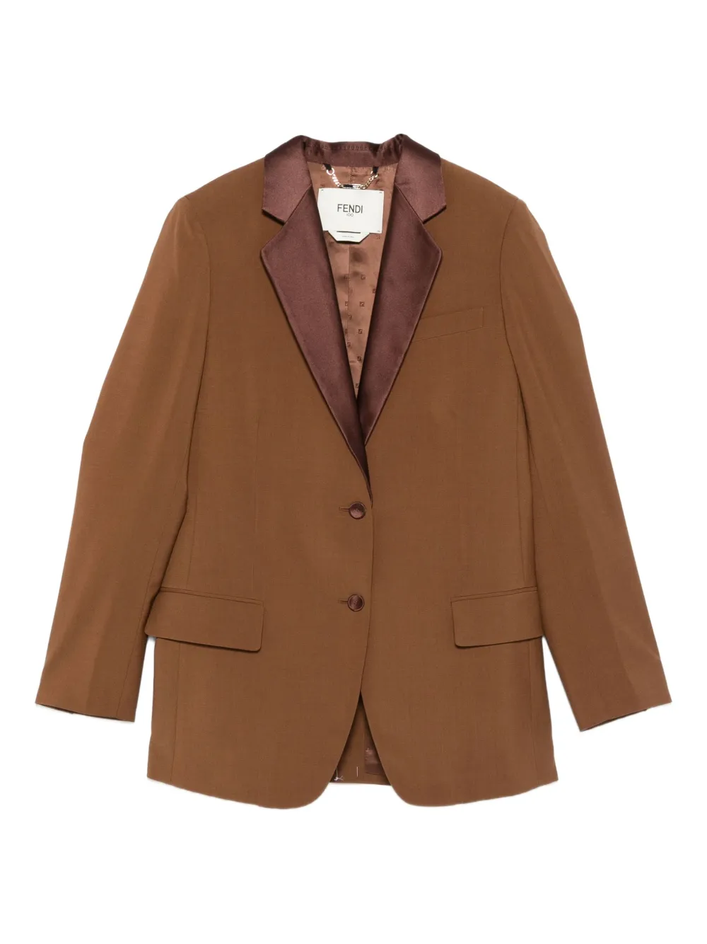 FENDI satin-lapel jacket Bruin