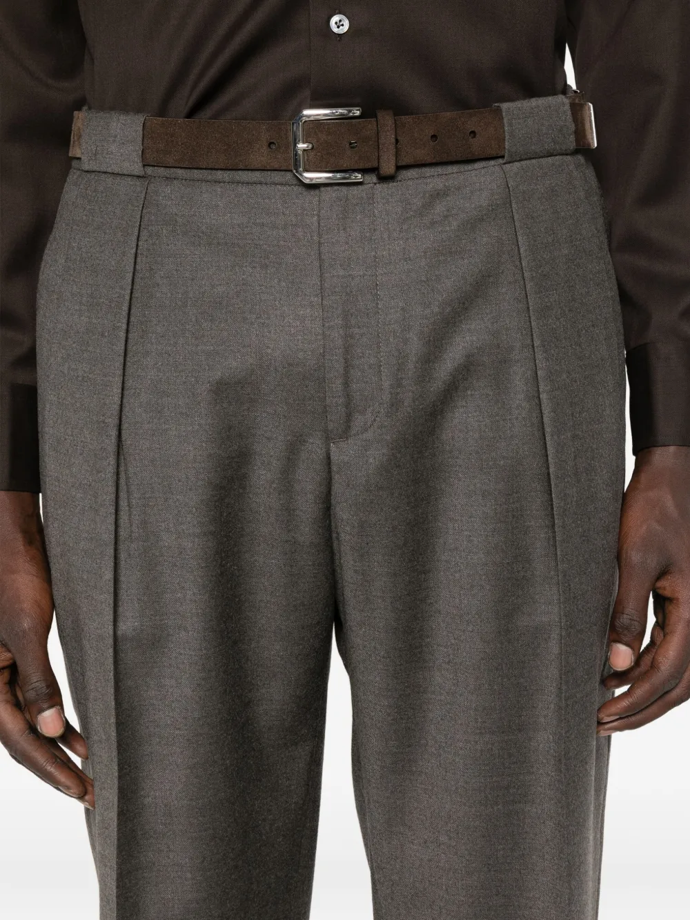 Briglia 1949 pleated drawstring trousers Grijs