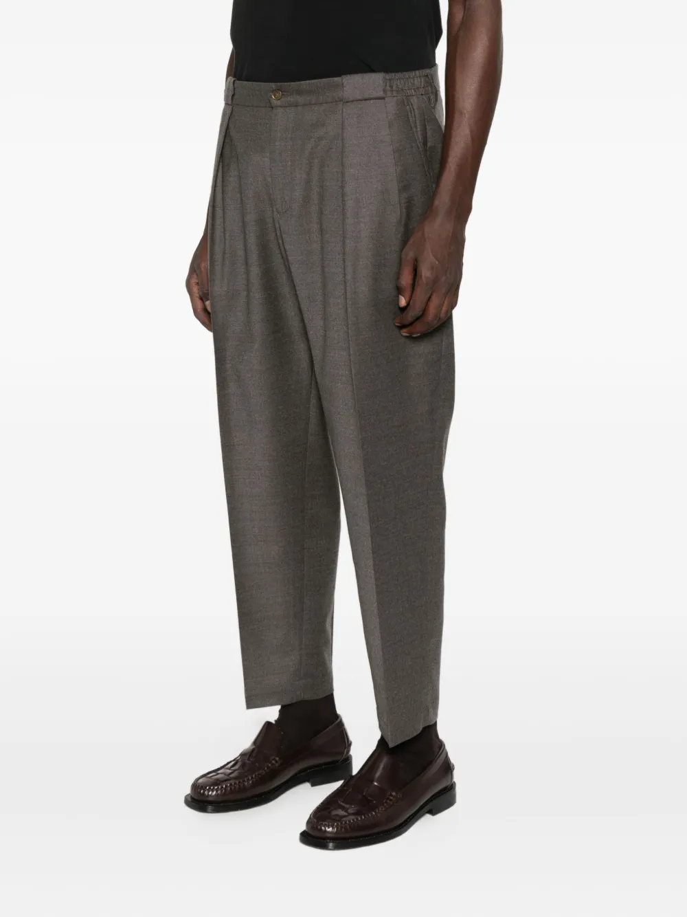 Briglia 1949 pleated drawstring trousers Grijs