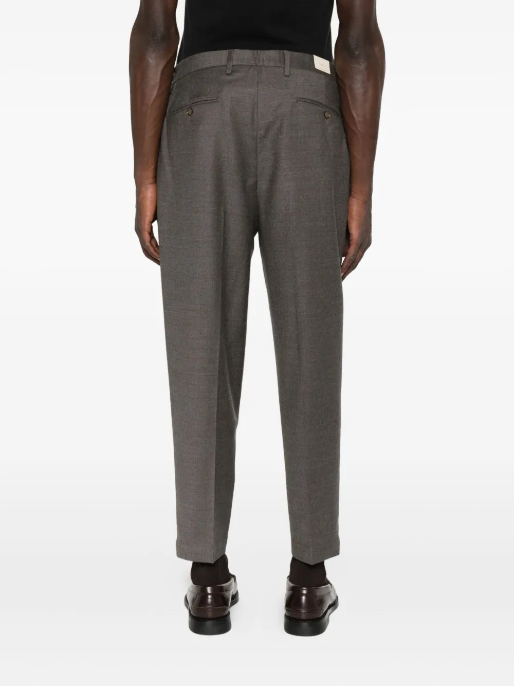 Briglia 1949 pleated drawstring trousers Grijs