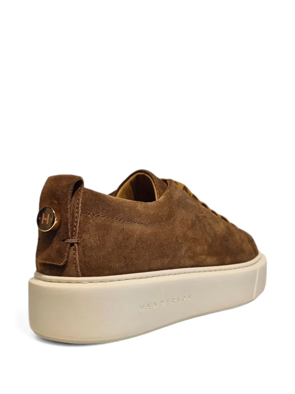 Henderson Baracco Suède sneakers met plateauzool Bruin
