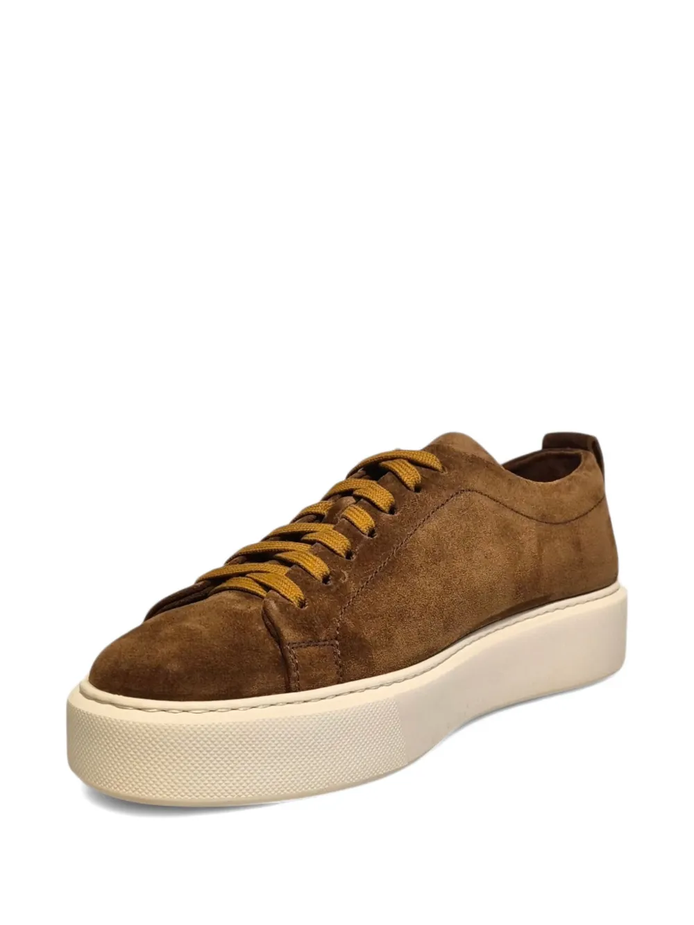 Henderson Baracco Suède sneakers met plateauzool Bruin