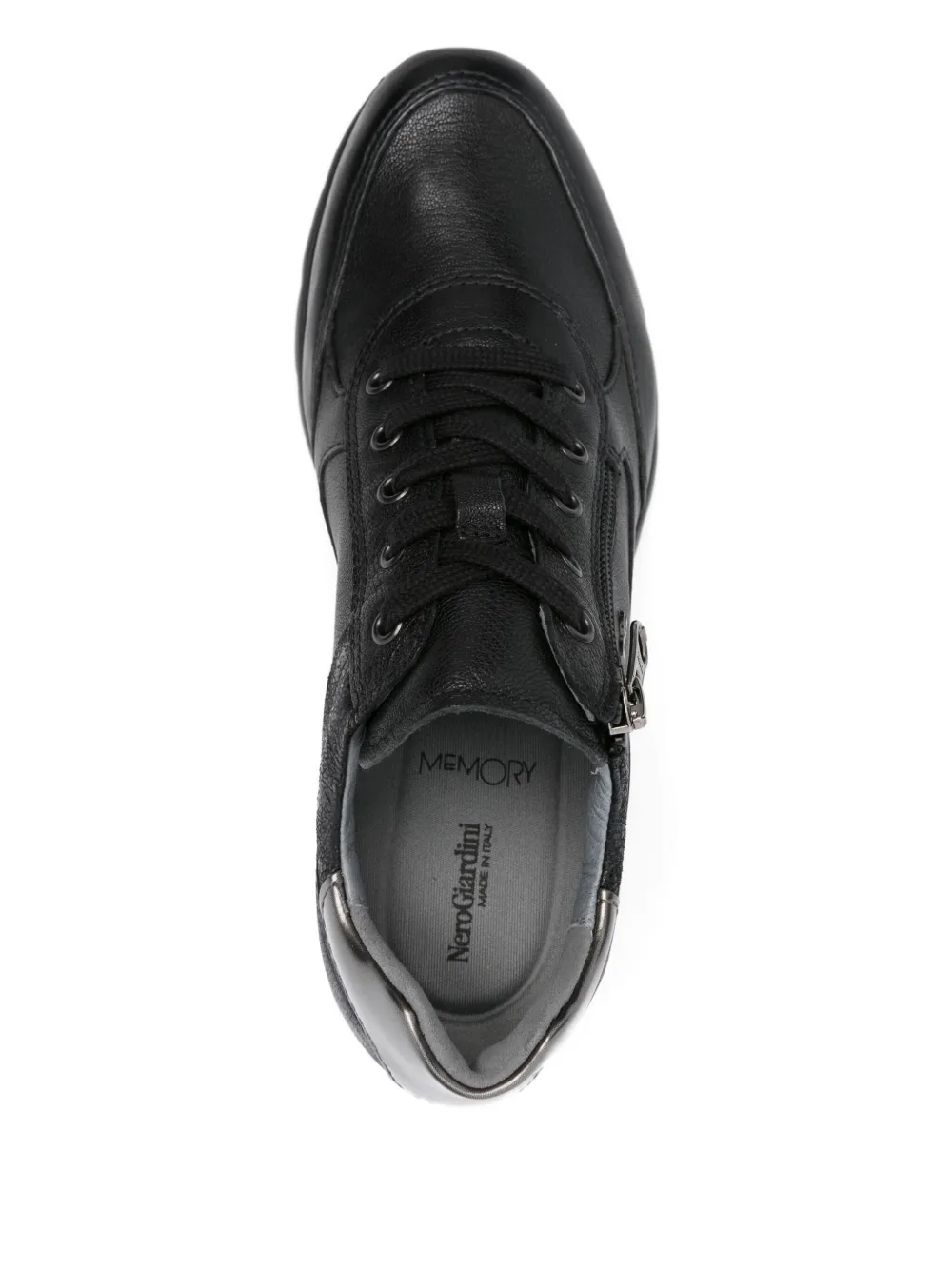 NERO GIARDINI zip-detail sneakers Black