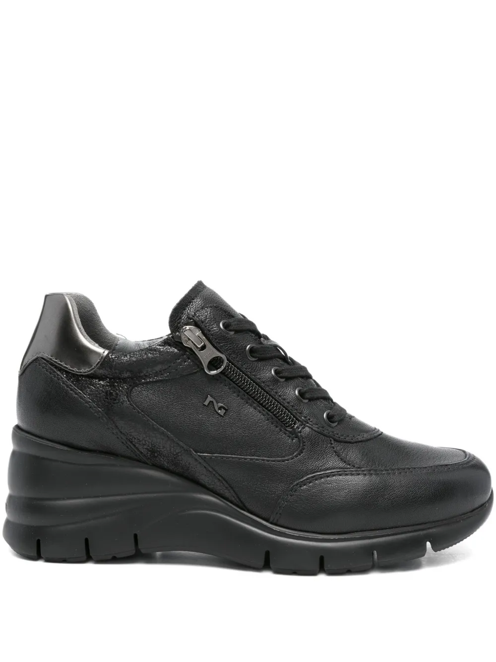 NERO GIARDINI zip-detail sneakers Black
