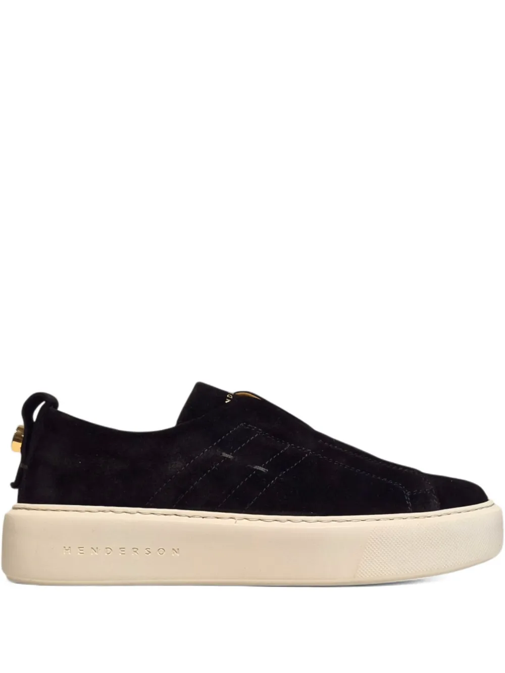 Henderson Baracco slip-on suede sneakers Black