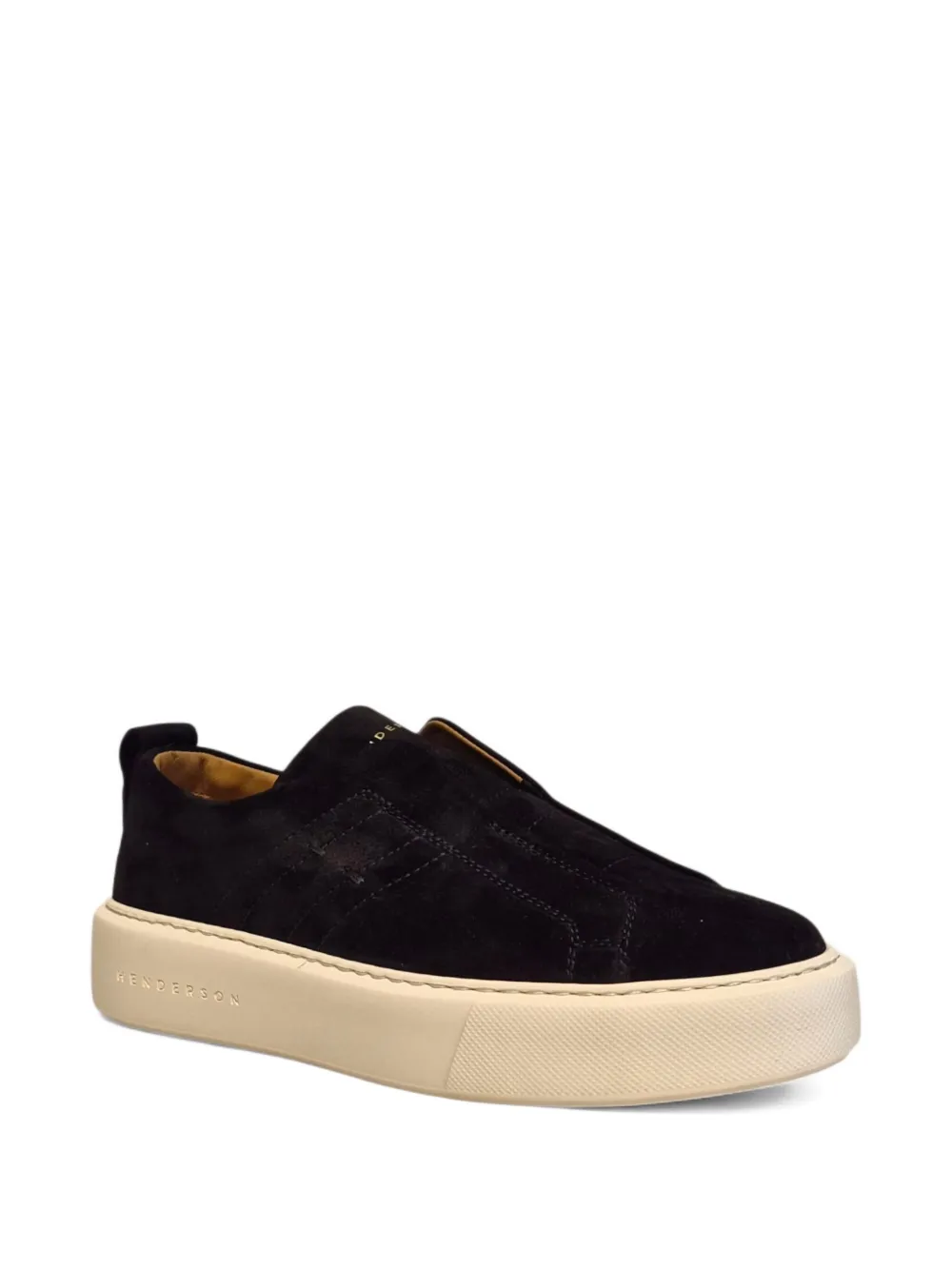 Henderson Baracco slip-on suede sneakers Black