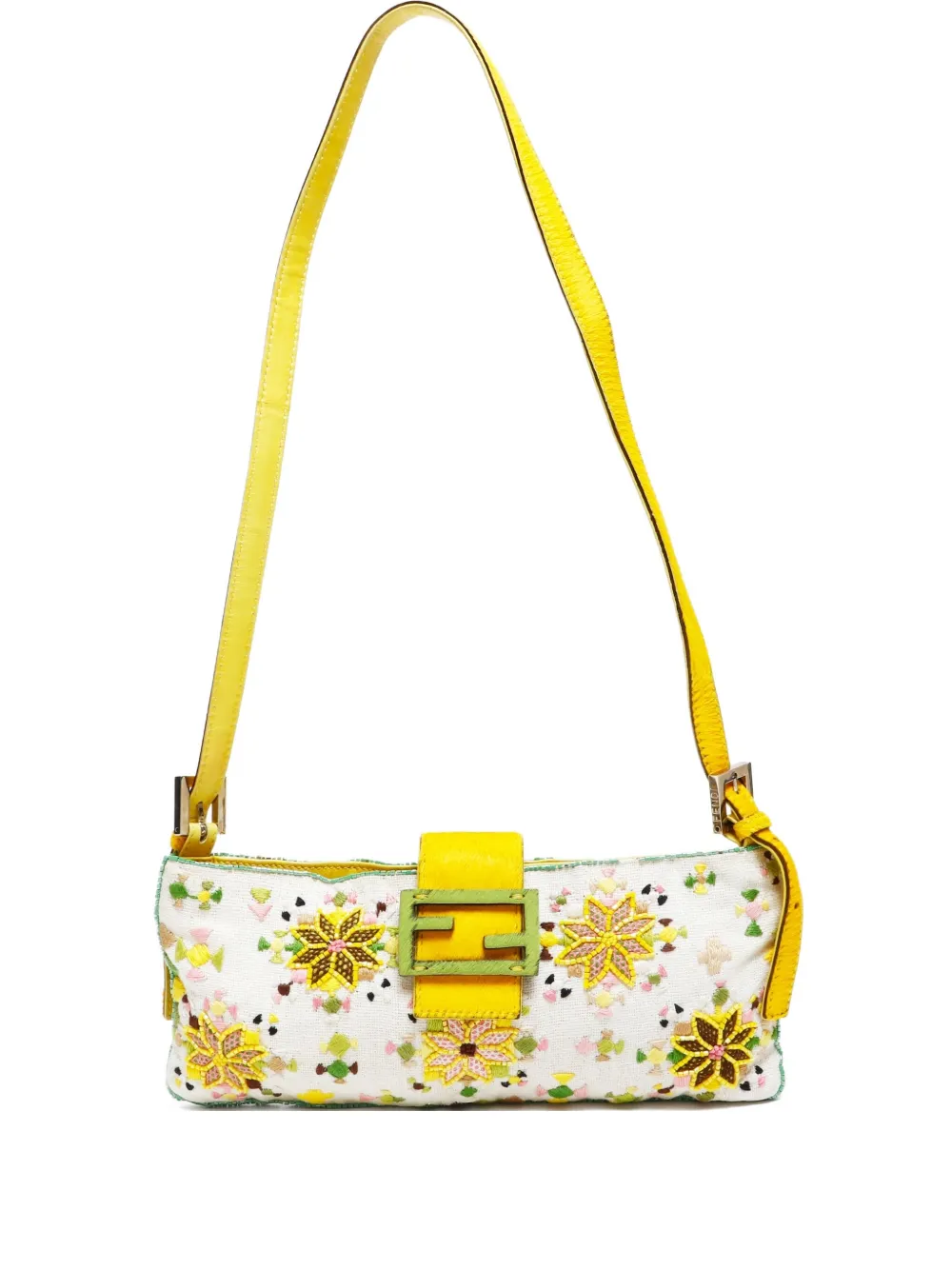 2000-2015 Mamma Baguette beaded-flower shoulder bag