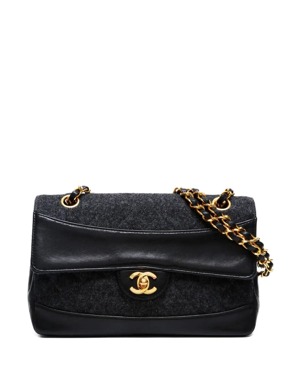 CHANEL Pre-Owned 1989-1991 wool Classic Flap shoulder bag - Nero