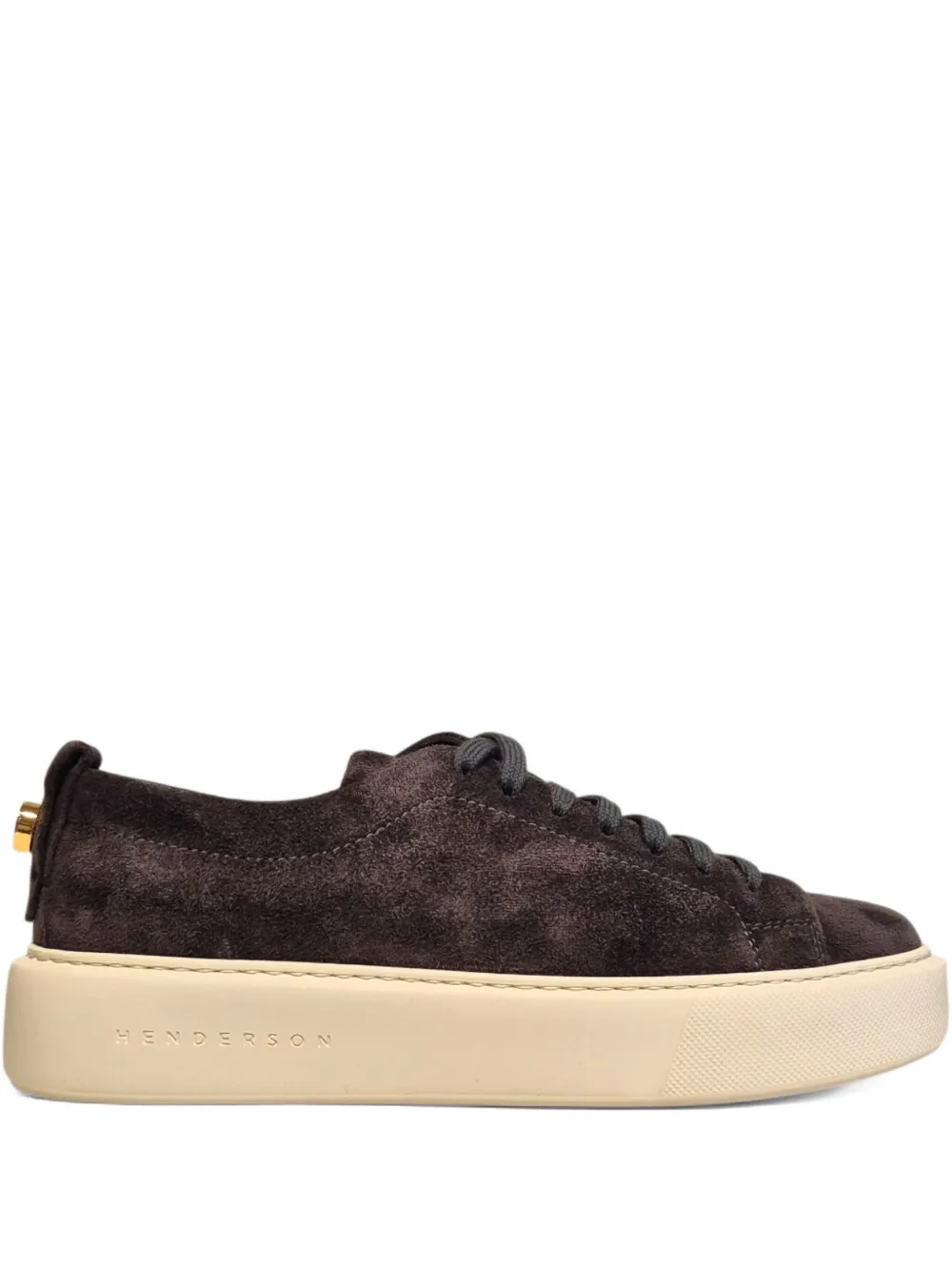 Henderson Baracco Suède sneakers met plateauzool Bruin