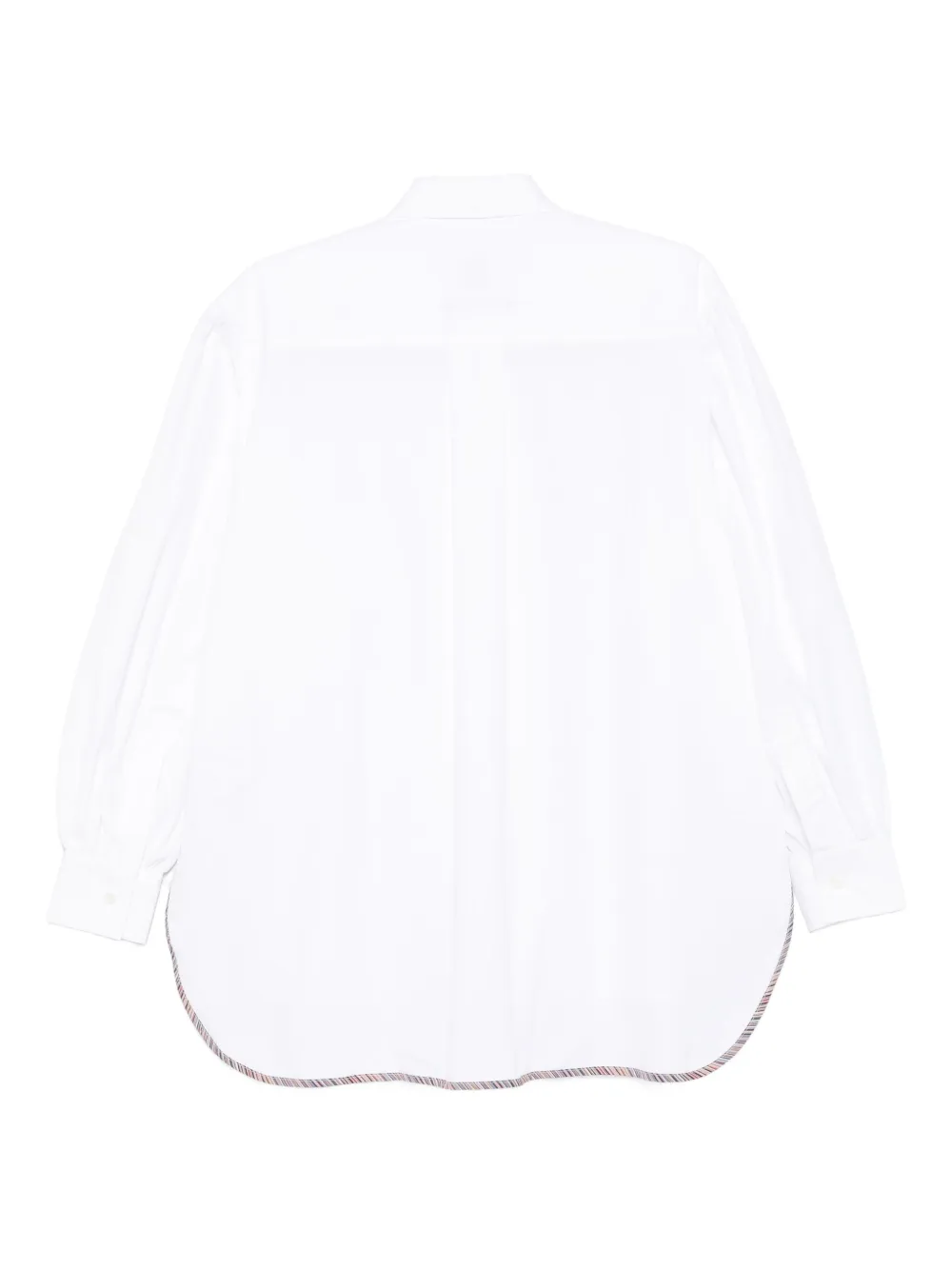 Paul Smith curved-hem cotton shirt - Wit