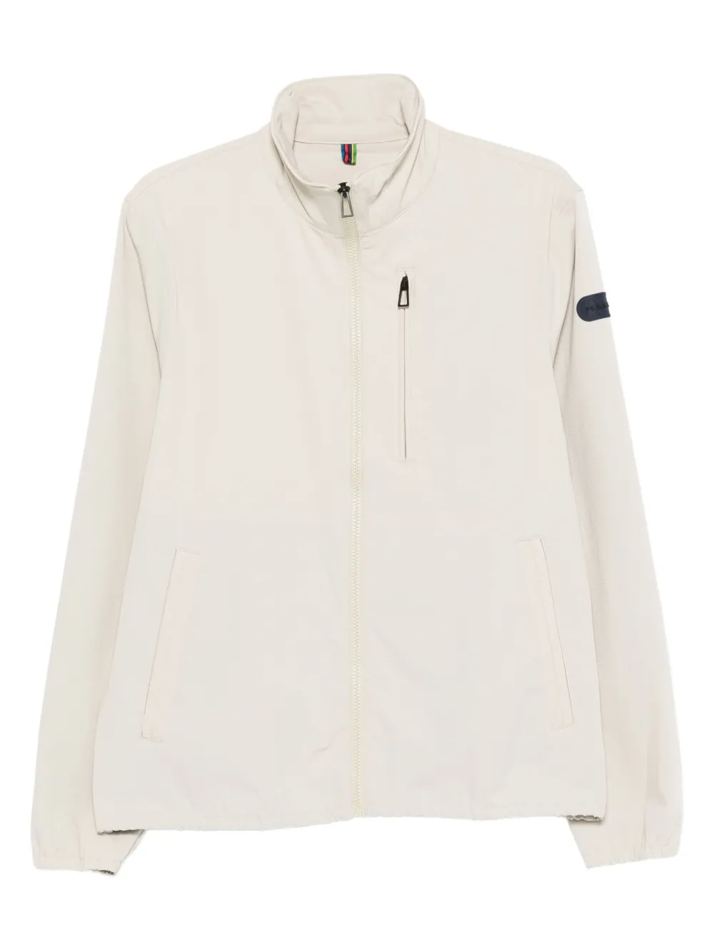 Ps By Paul Smith Zip-fastening Patch-pocket Track Jacket In Neutral