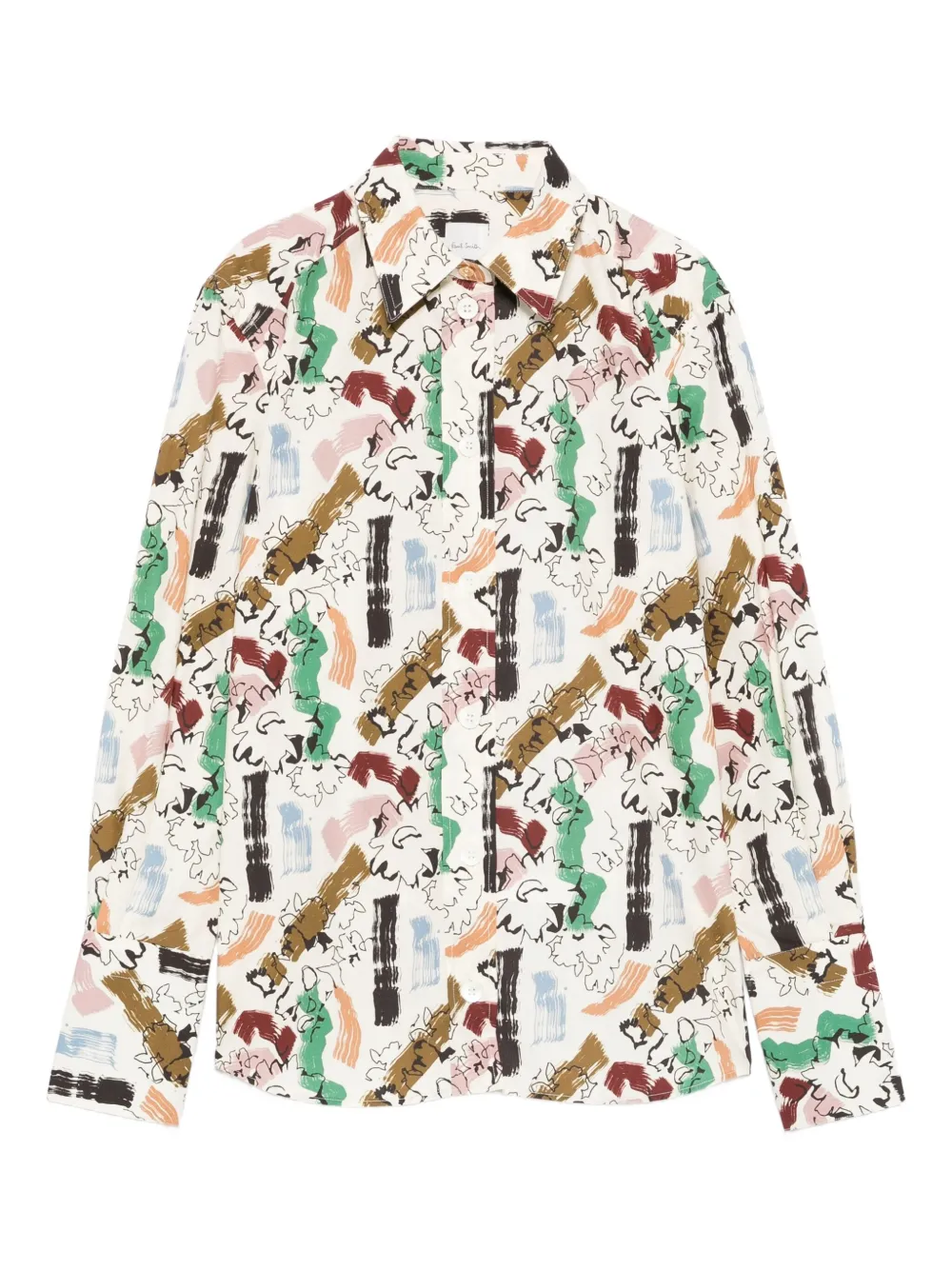 Paul Smith abstract-print cotton shirt - ニュートラル Paul Smith abstract-print cotton shirt - ニュートラル