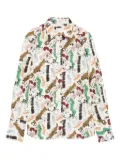 Paul Smith abstract-print cotton shirt - Neutrals
