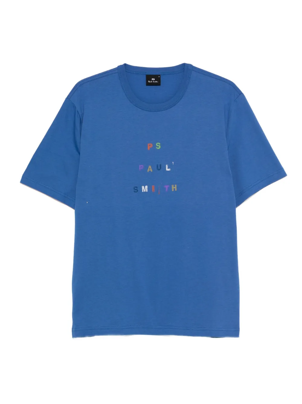 PS Paul Smith embroidered organic-cotton T-shirt - ブルー PS Paul Smith embroidered organic-cotton T-shirt - ブルー