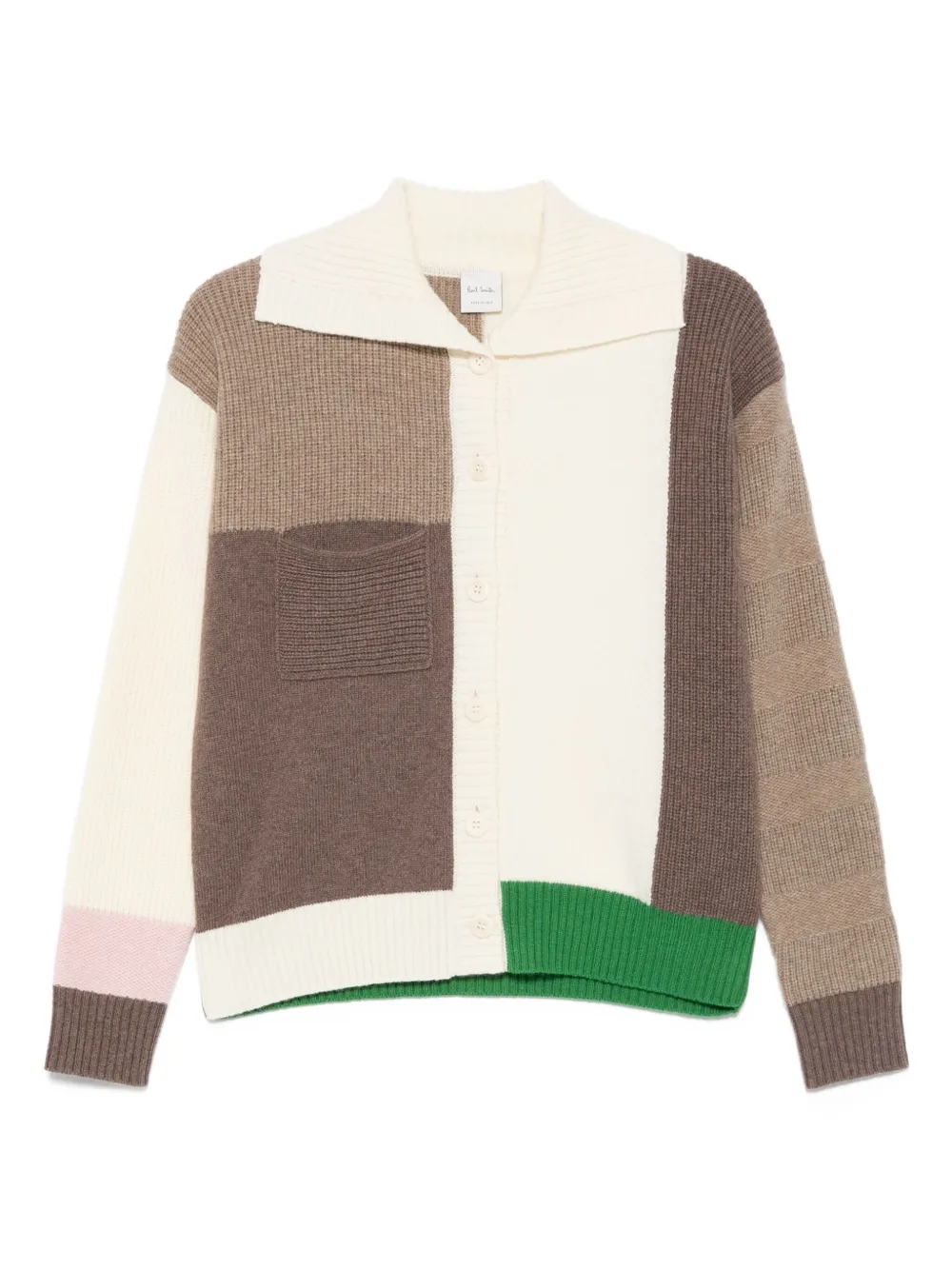 Paul Smith patchwork cardigan - ニュートラル Paul Smith patchwork cardigan - ニュートラル