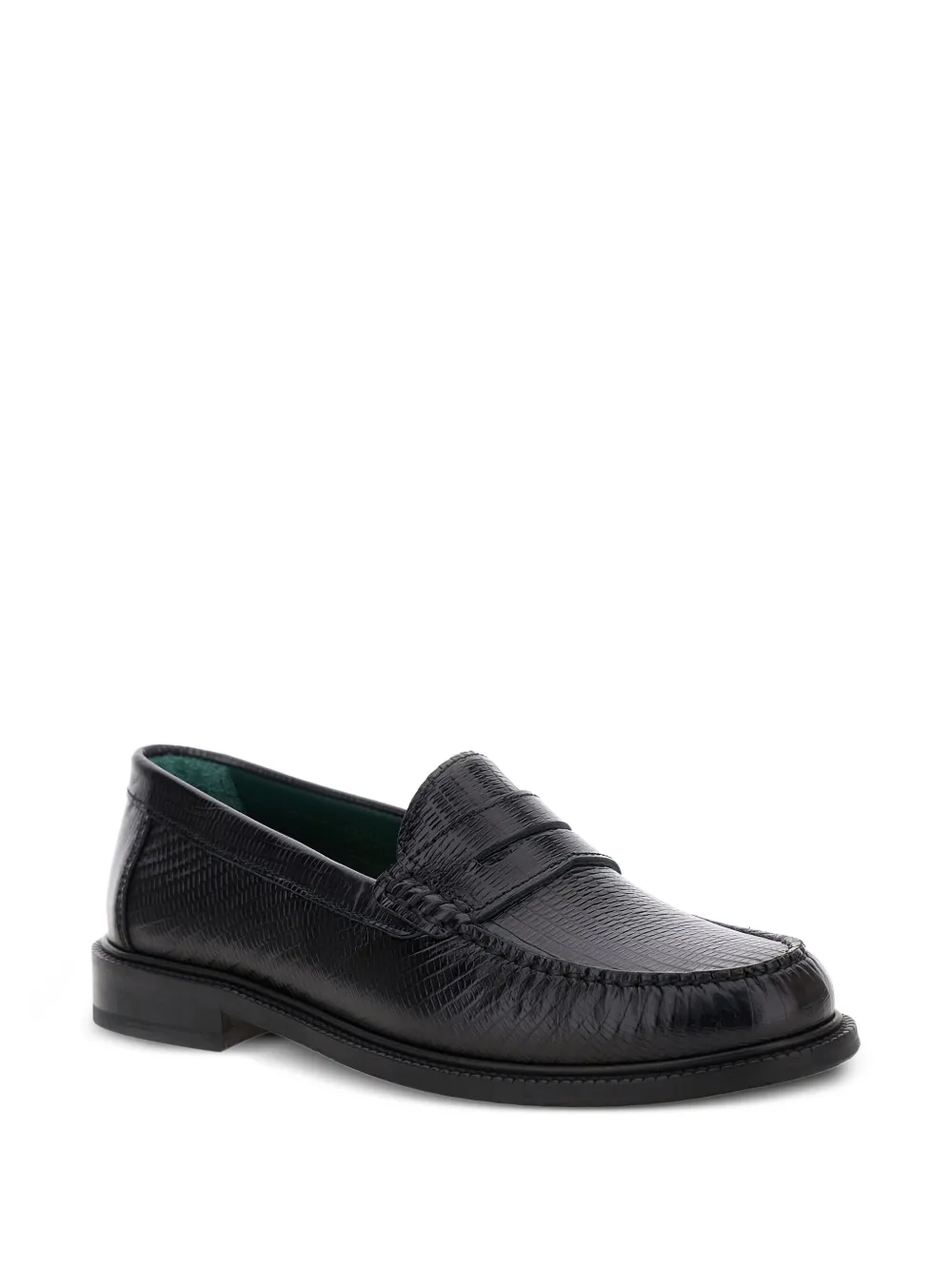 VINNY'S leather loafers Black