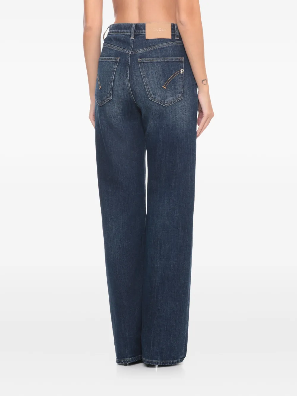 Dondup Logo-patch Jeans In Blue