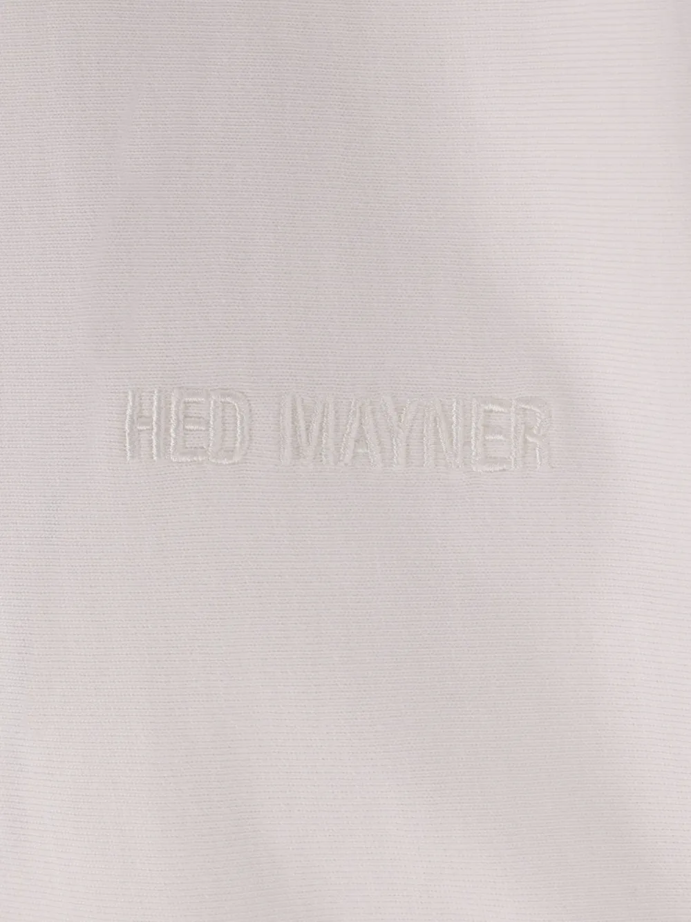 Hed Mayner Embroidered Long-sleeve T-shirt In White
