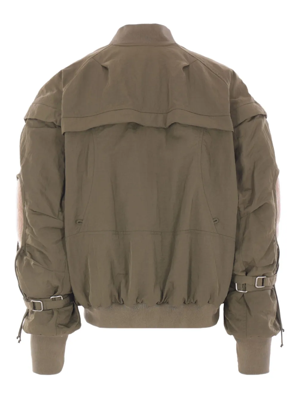Hed Mayner Bomberjack met fleece voering en uitgesneden details Groen