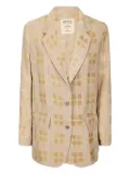 Uma Wang square-pattern blazer - Neutrals