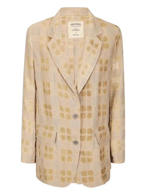 Uma Wang blazer con motivo cuadrado