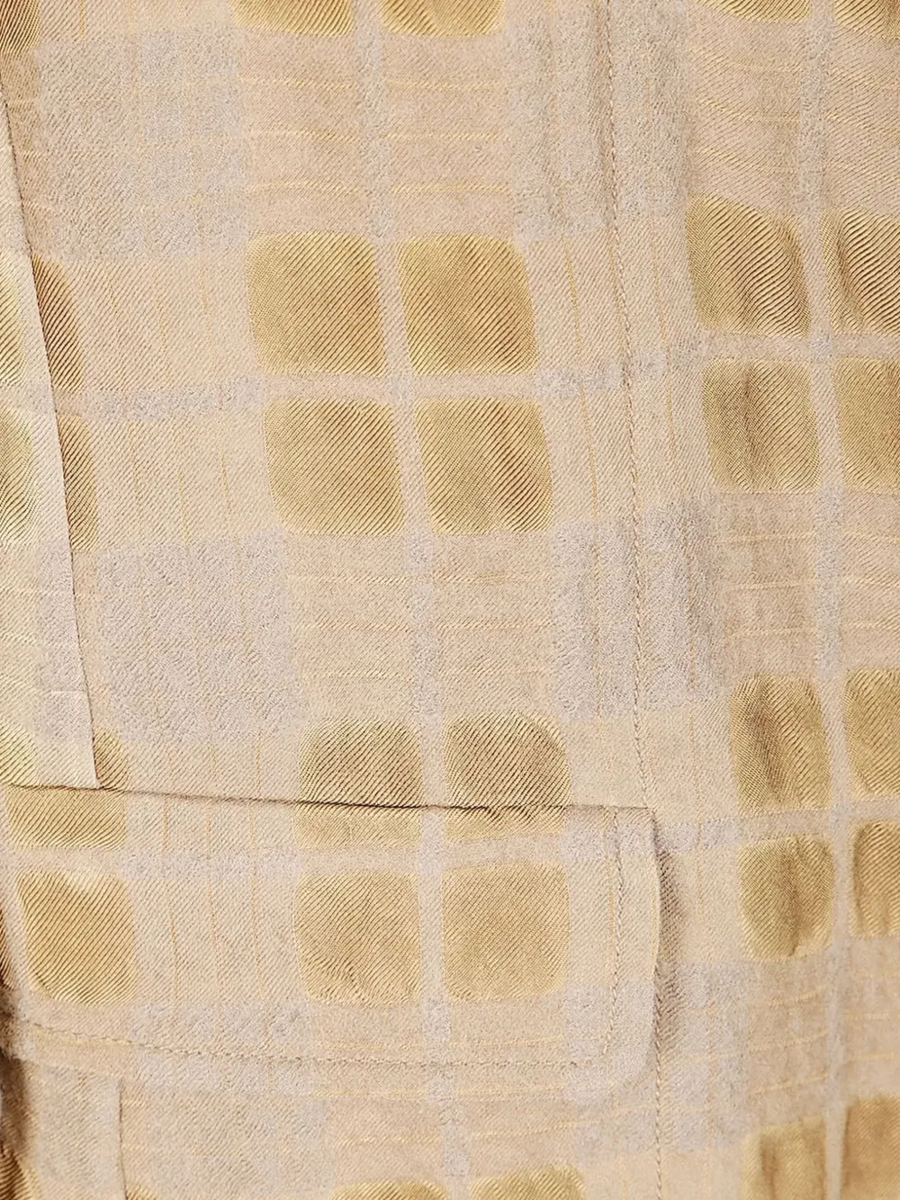 Uma Wang Blazer met vierkant patroon Beige