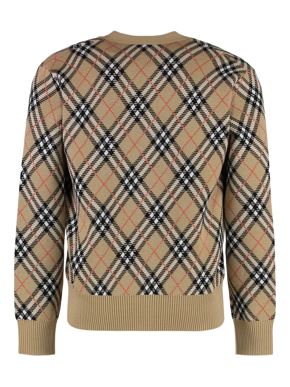 Burberry checked V-neck cardigan Beige