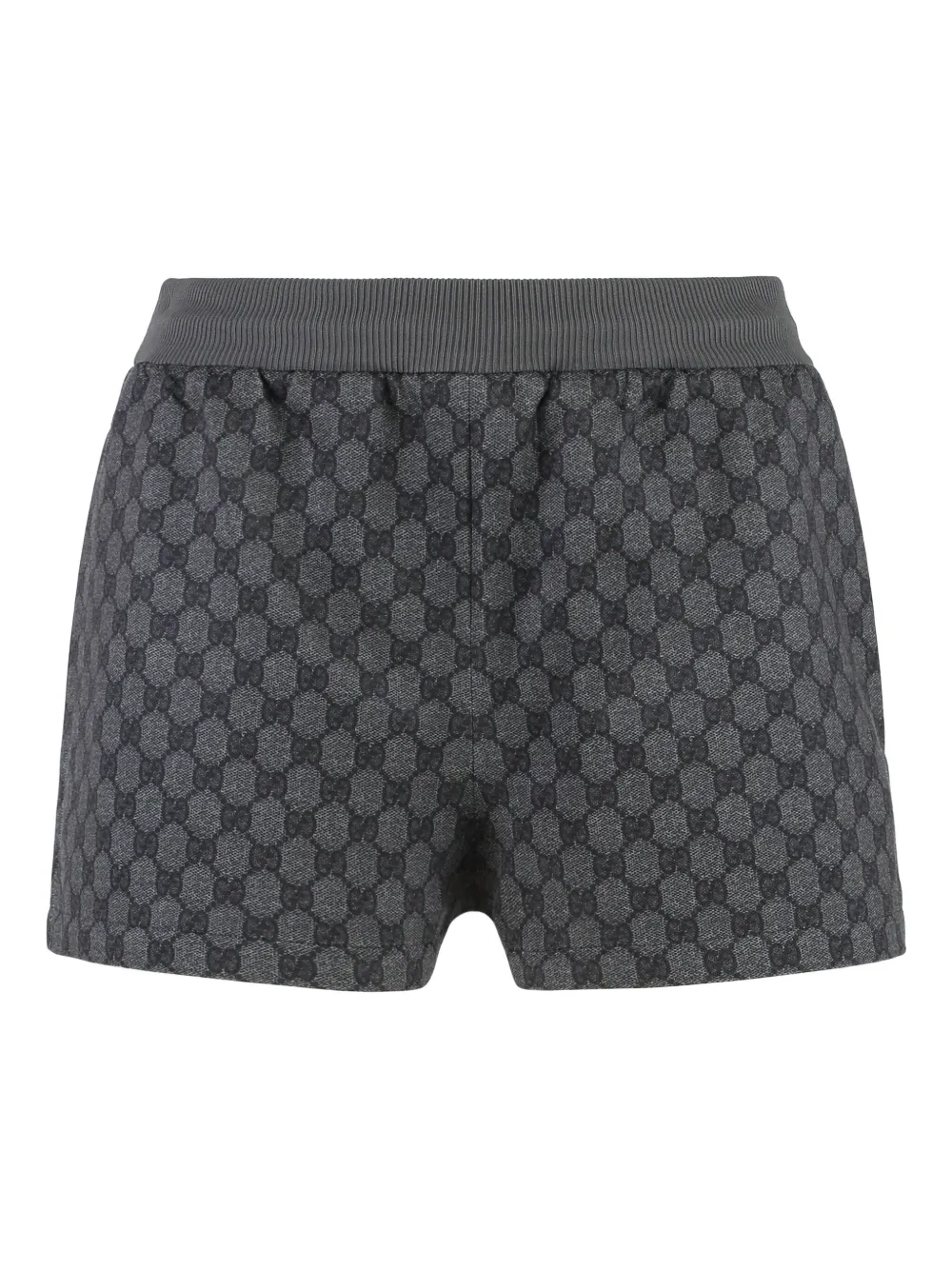 Gucci all over GG print elastic-waist shorts Grijs