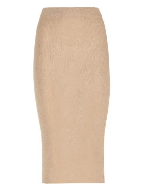 Kangra lurex-detail midi skirt
