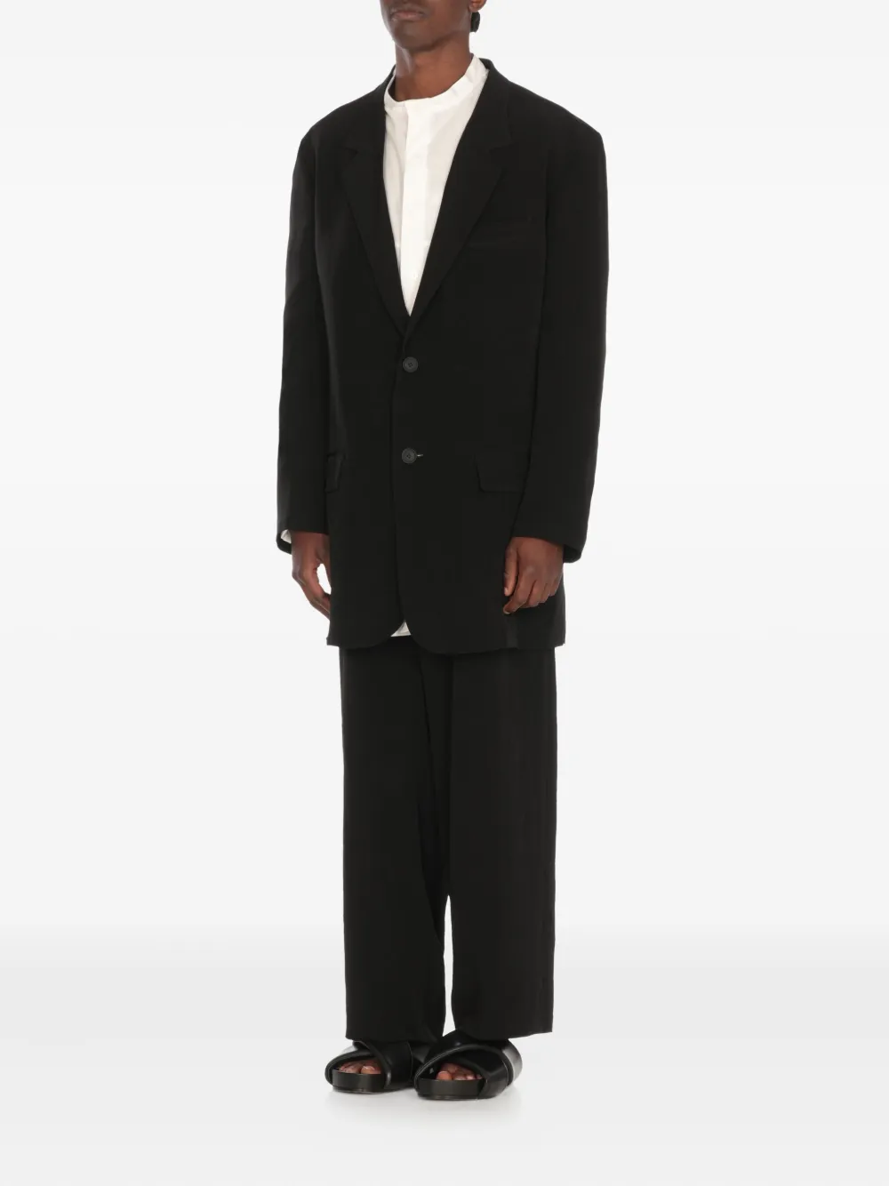 Yohji Yamamoto Single-breasted Jacket In Black