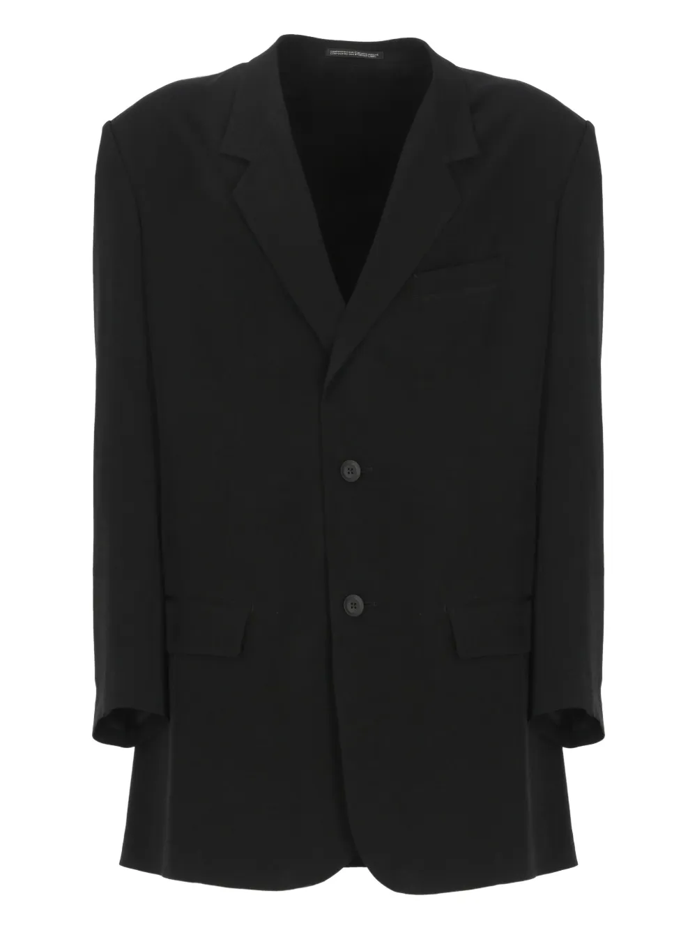 Yohji Yamamoto Single-breasted Jacket In Black