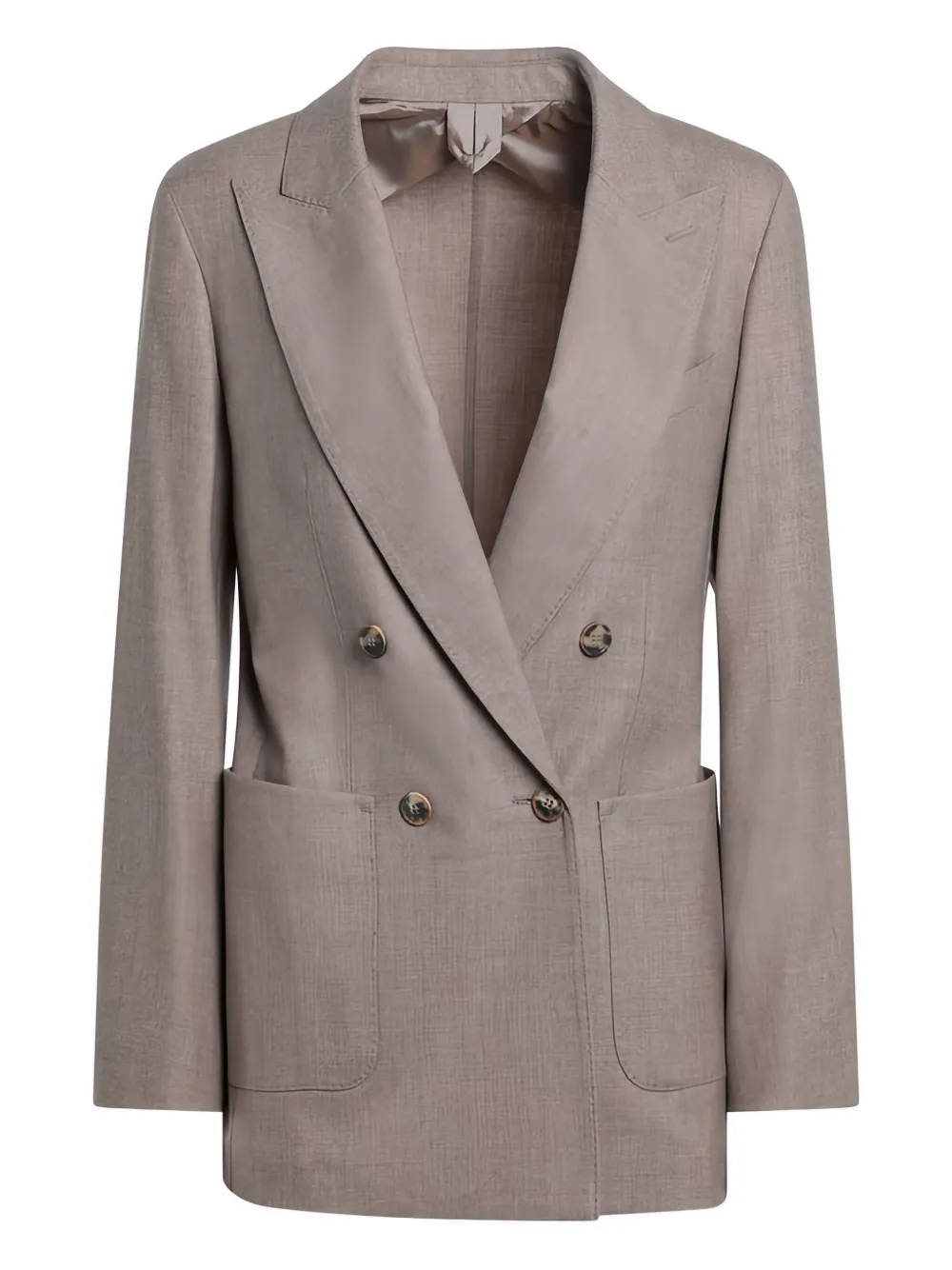 Max Mara Blazer doppiopetto con applicazione - Marrone