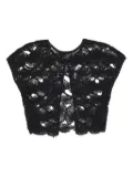 Kangra perforated crew-neck sweater - Black