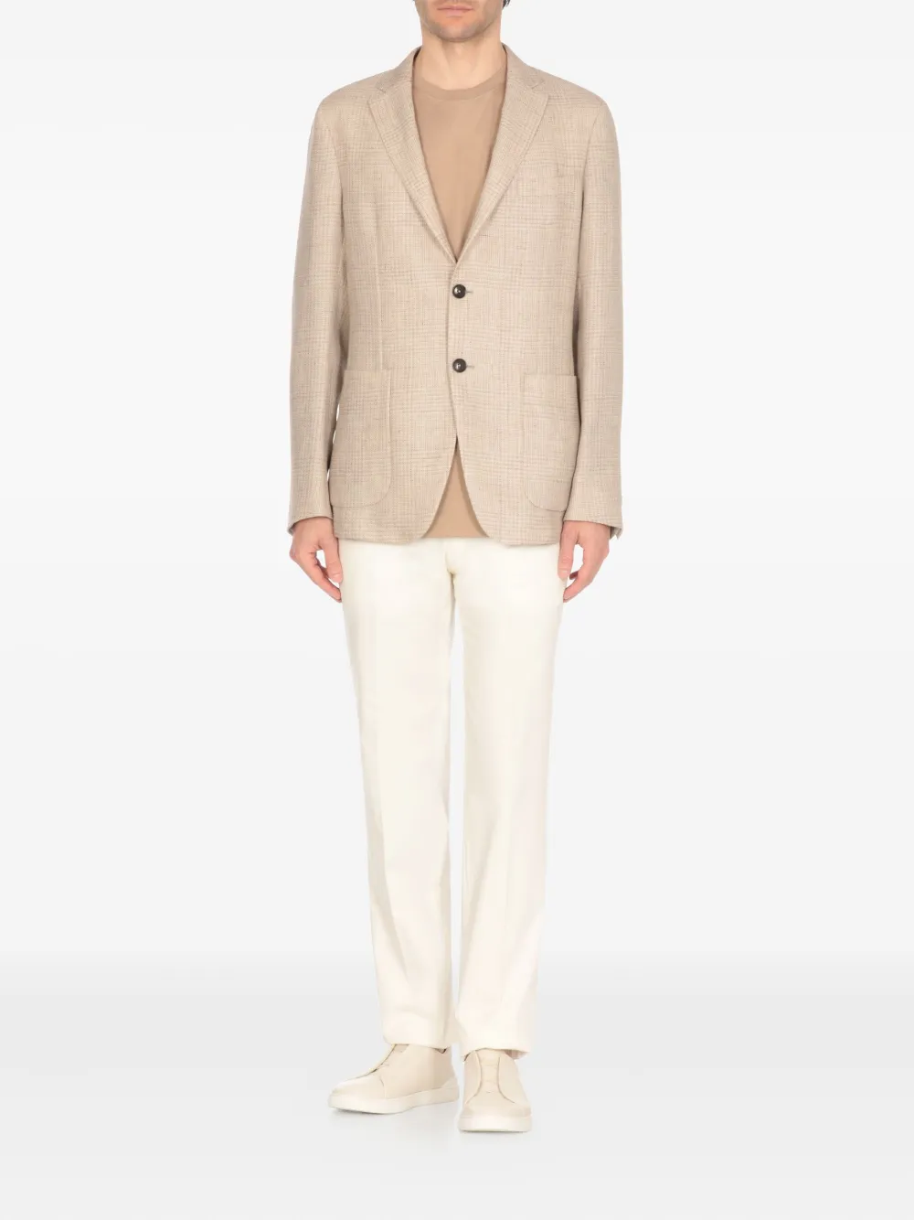 Zegna checked blazer Beige