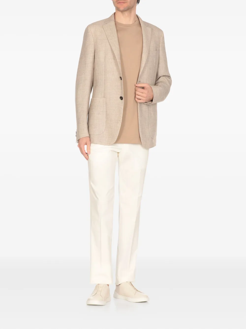 Zegna checked blazer - Beige