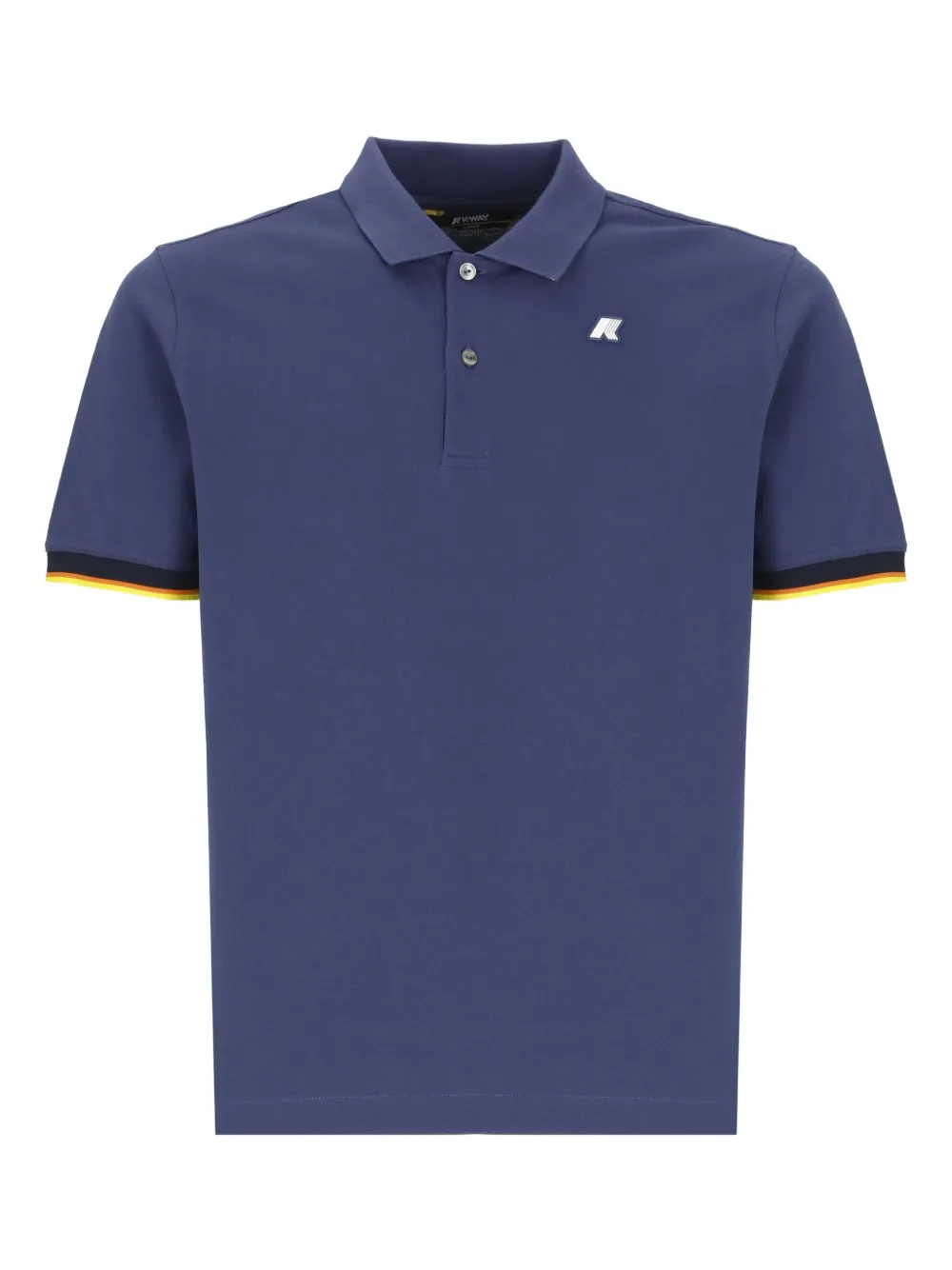 K-way Two-button Cotton Polo Shirt In Blue