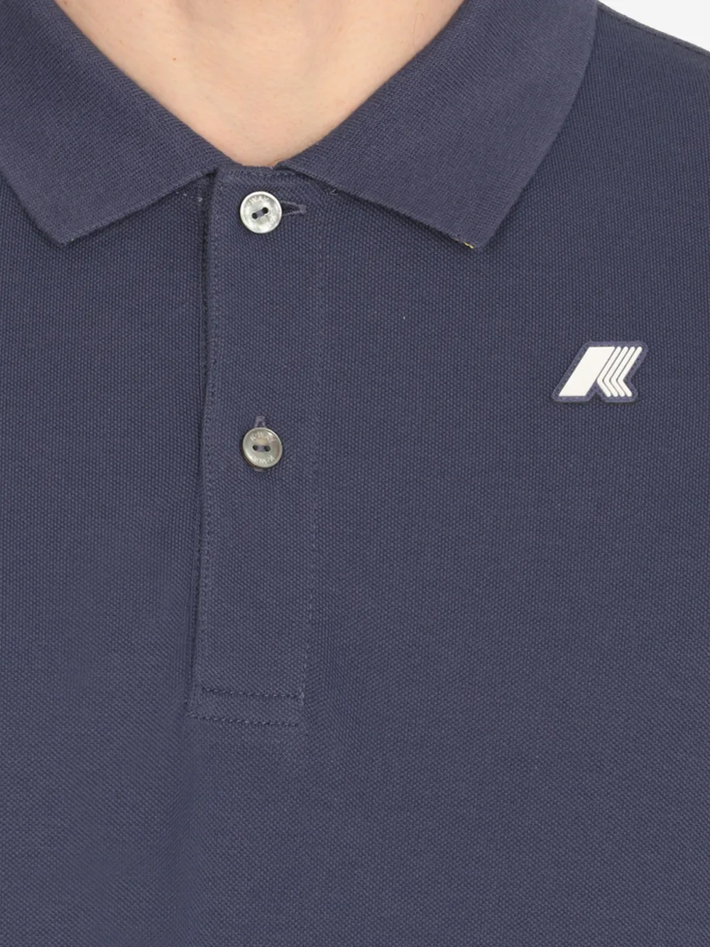 K-Way Katoenen poloshirt met twee knopen Blauw