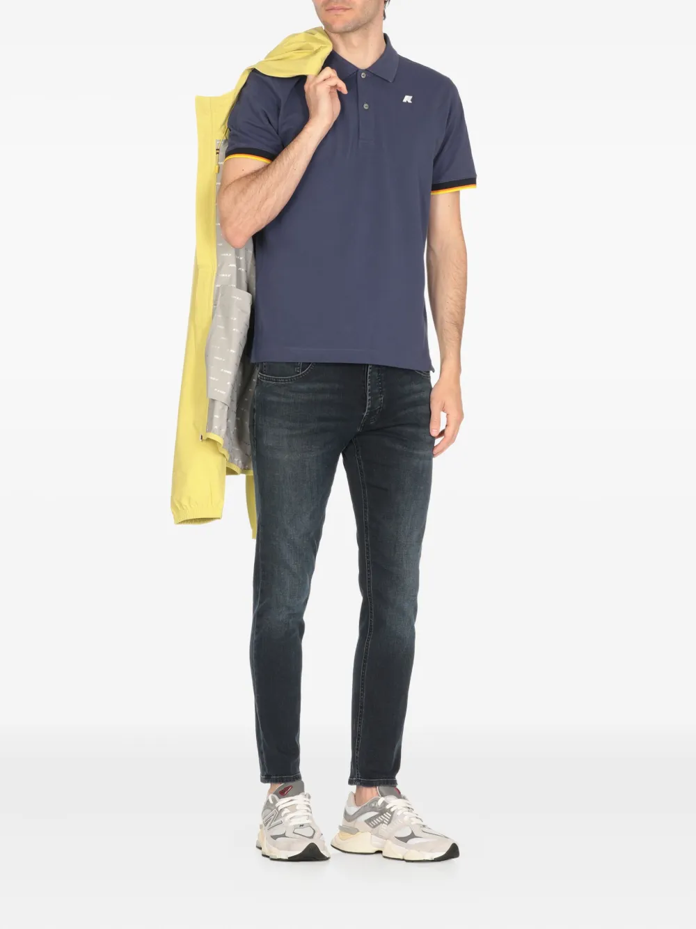 K-Way Katoenen poloshirt met twee knopen Blauw