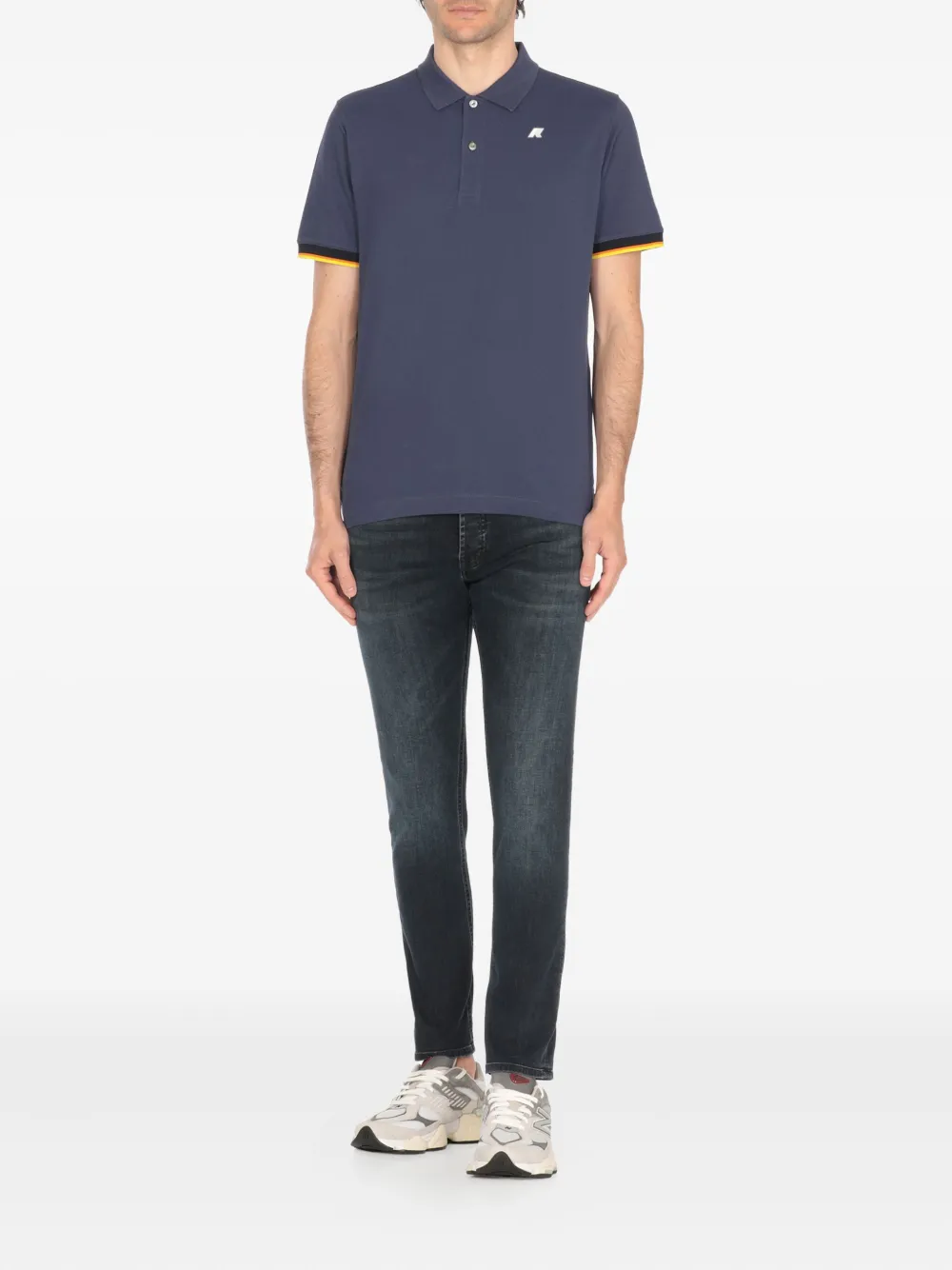 K-Way Katoenen poloshirt met twee knopen - Blauw