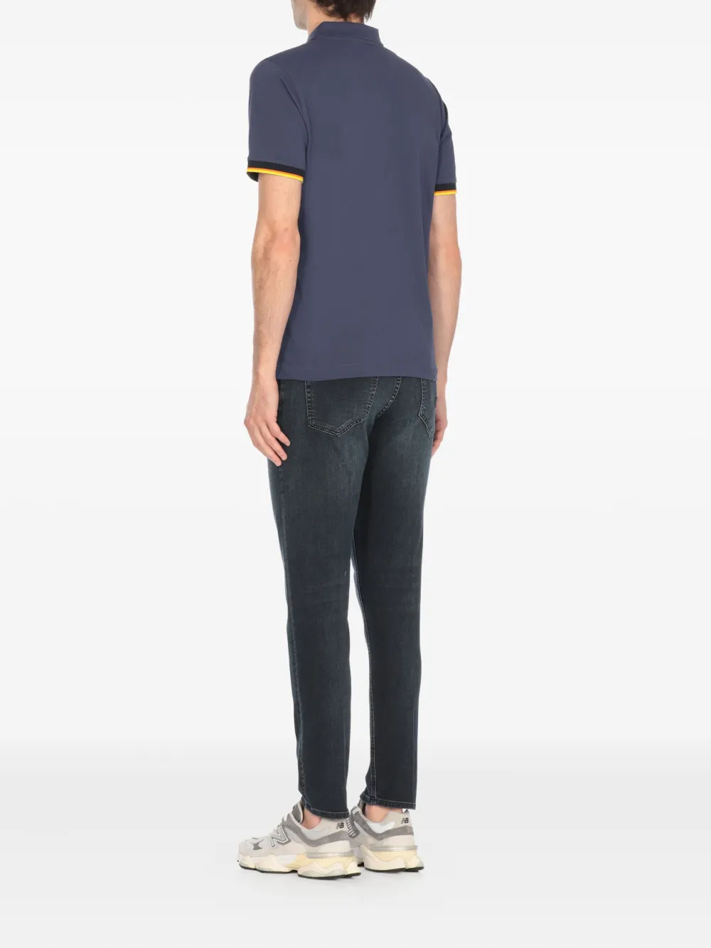 K-Way Katoenen poloshirt met twee knopen Blauw