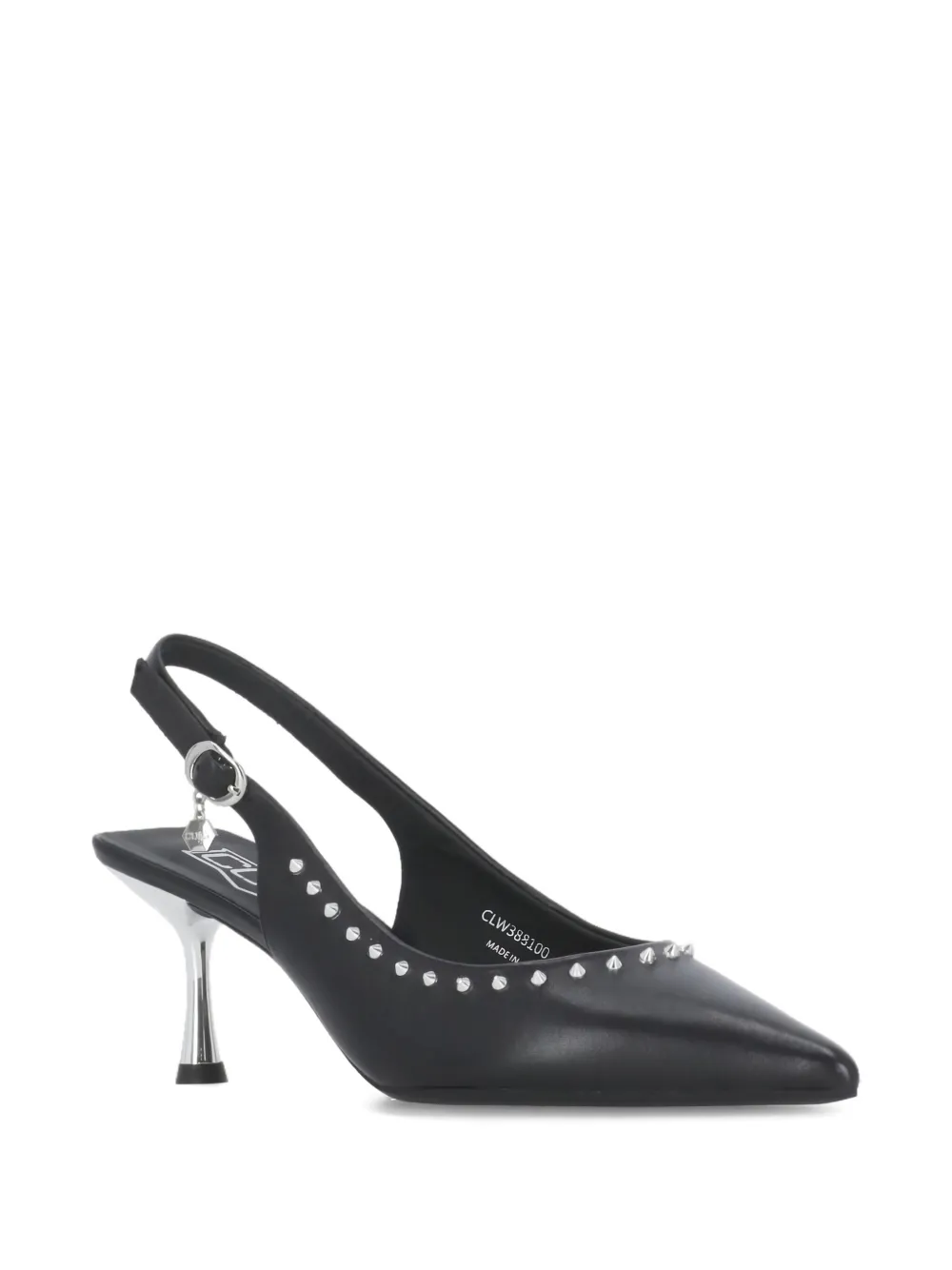 Cult 70mm slingback studded pumps Black