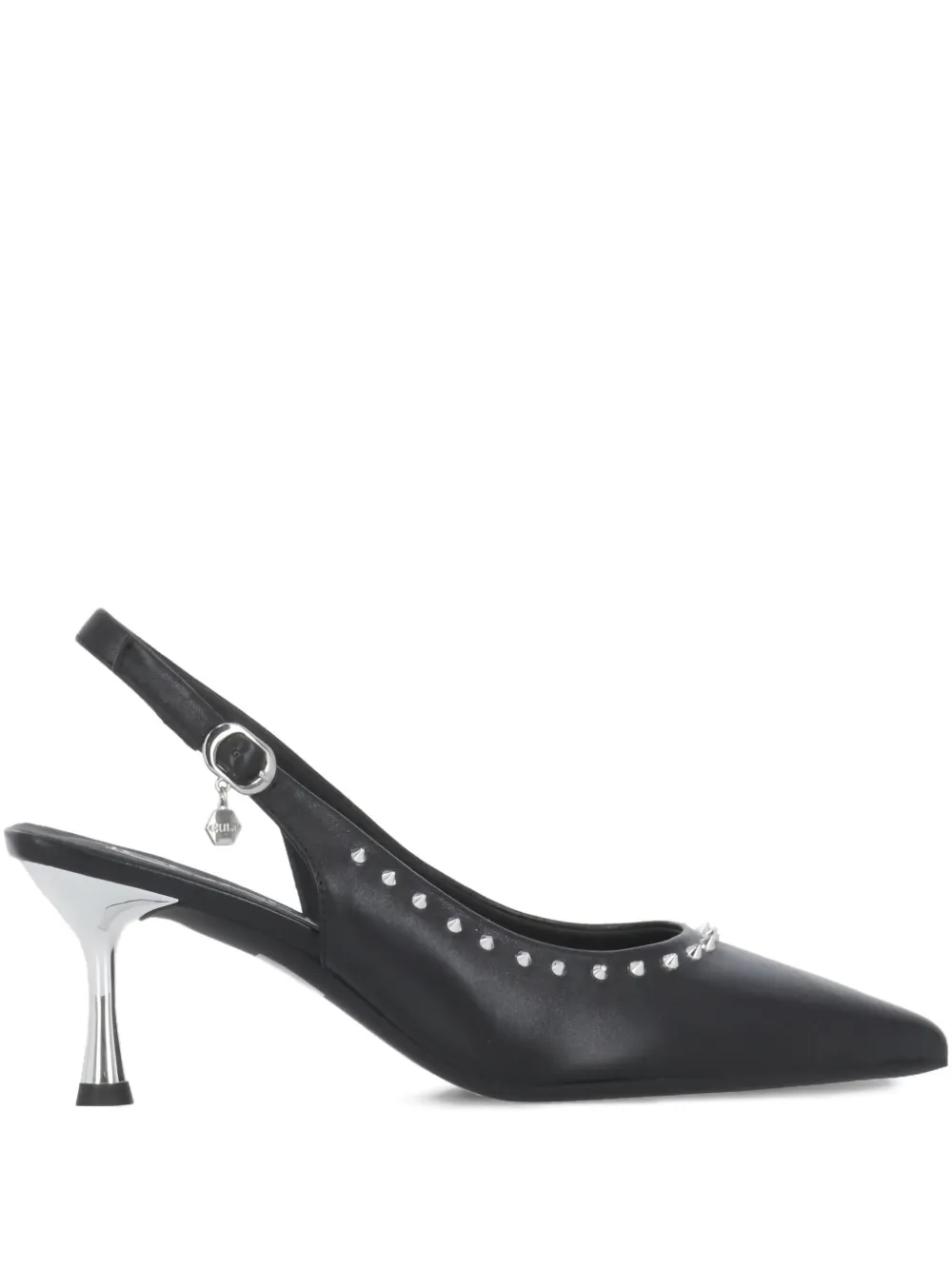Cult 70mm slingback studded pumps Black
