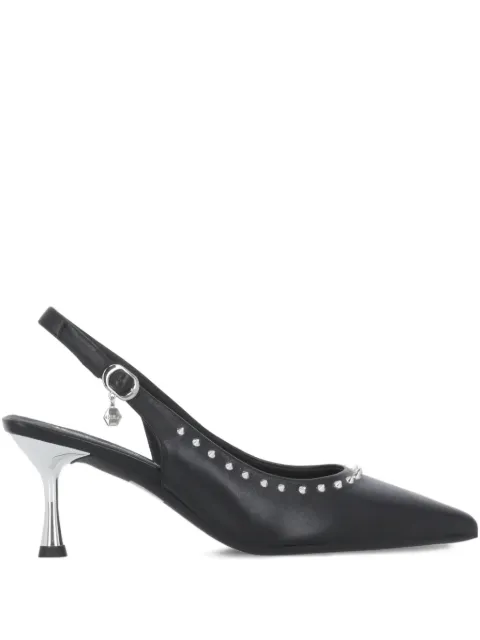 Cult 70mm slingback studded pumps