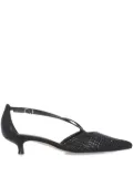 The Seller 40mm woven ankle-strap pumps - Black