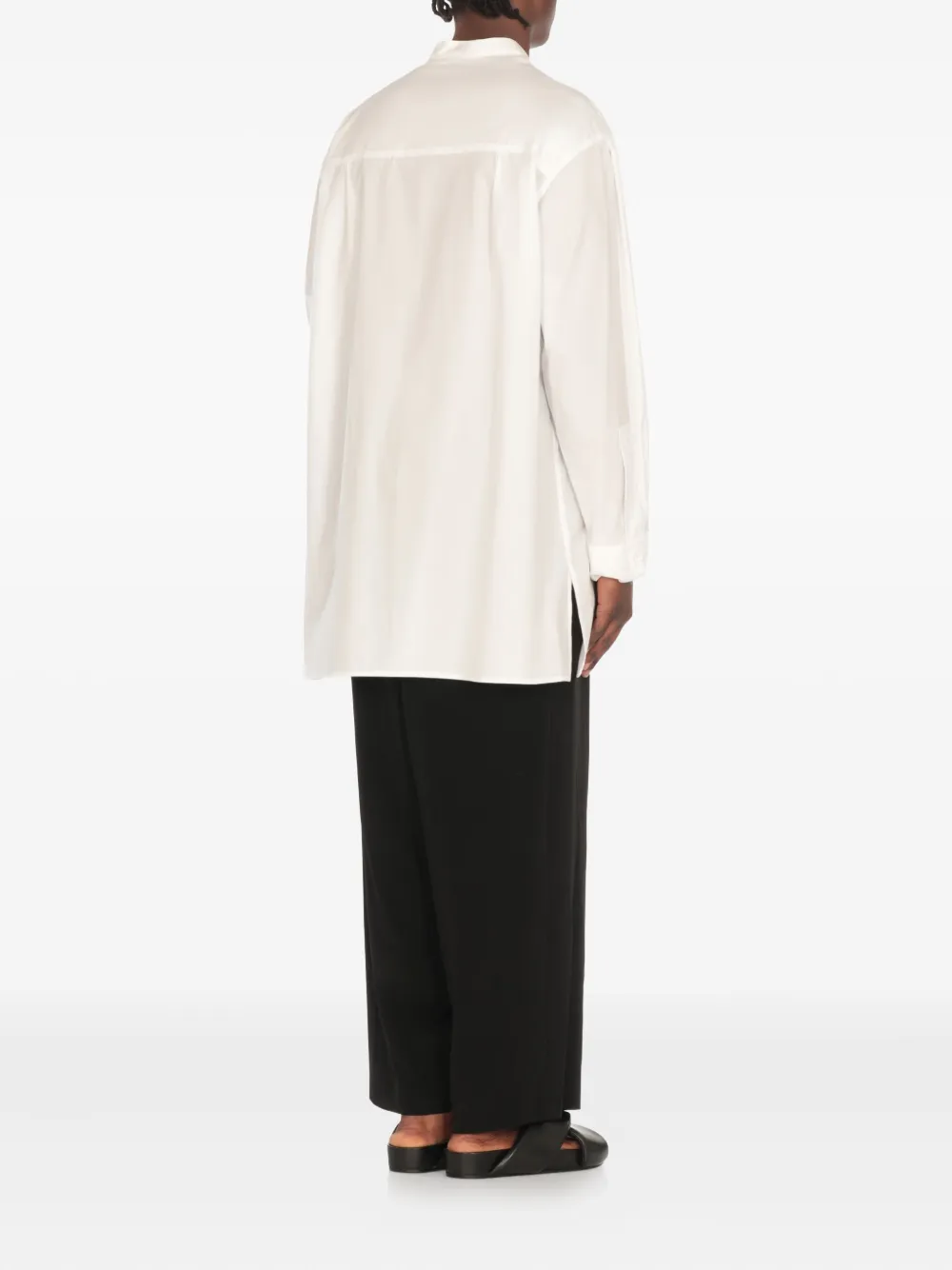 Yohji Yamamoto Overhemd met ronde hals Wit
