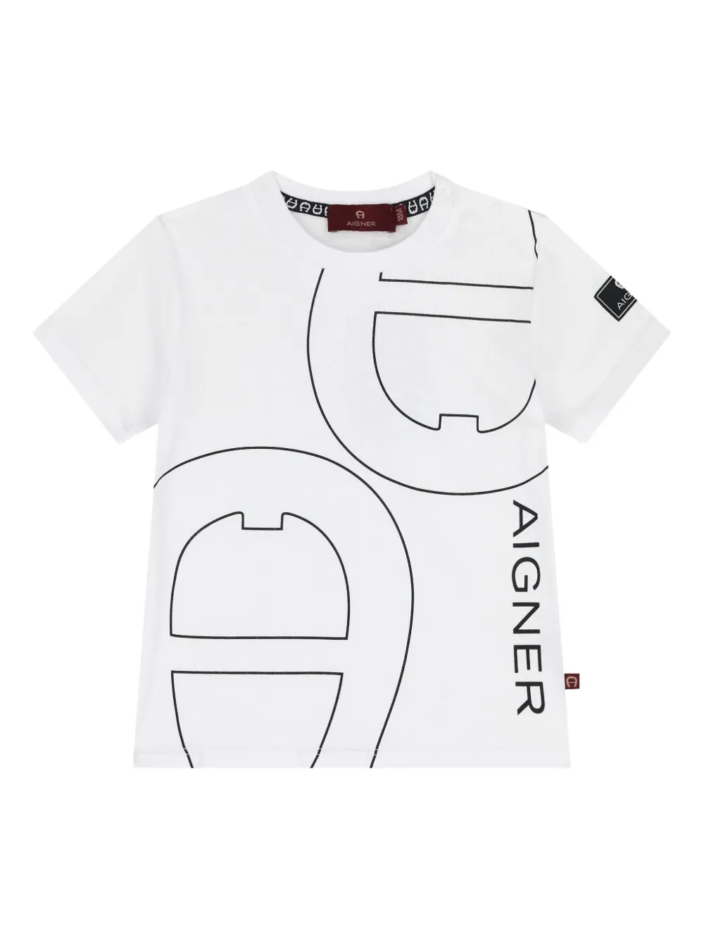 Aigner Kids logo-print T-shirt Wit