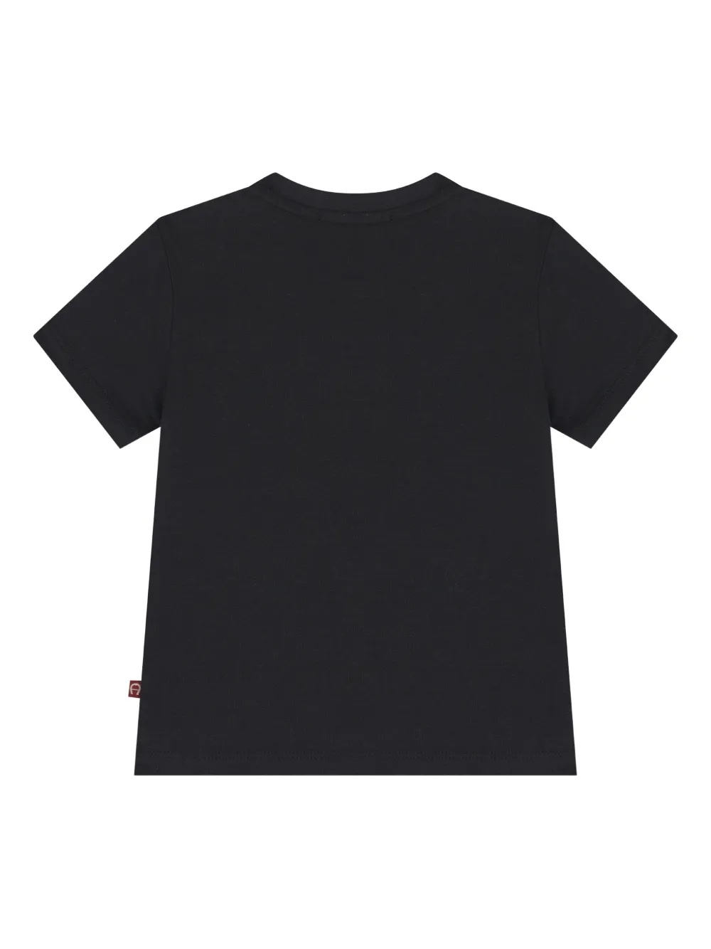 Aigner Kids diagonal-logo T-shirt Zwart