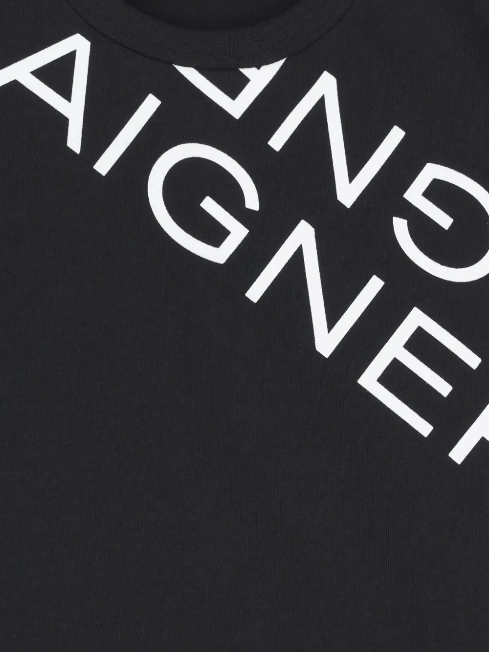 Aigner Kids diagonal-logo T-shirt Zwart
