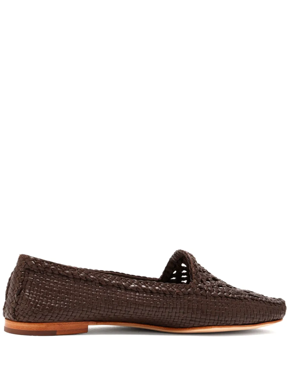 DRAGON DIFFUSION woven leather loafers Brown